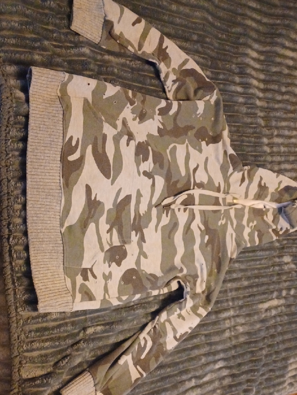 Mazik Gray and Olive Camo Hoodie